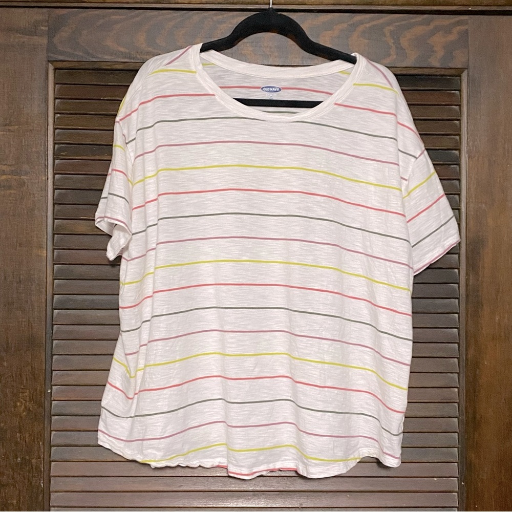 Stripe short sleeve shirt